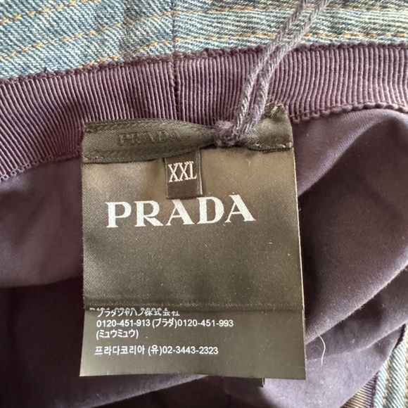 Prada Distressed Denim Bucket Hat - Picture 5 of 5